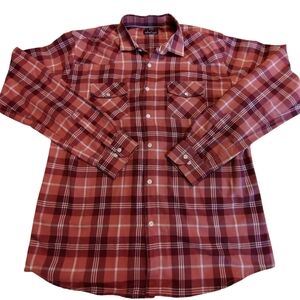 Public Record Plaid Long Sleeve Button-Up Shirt XL